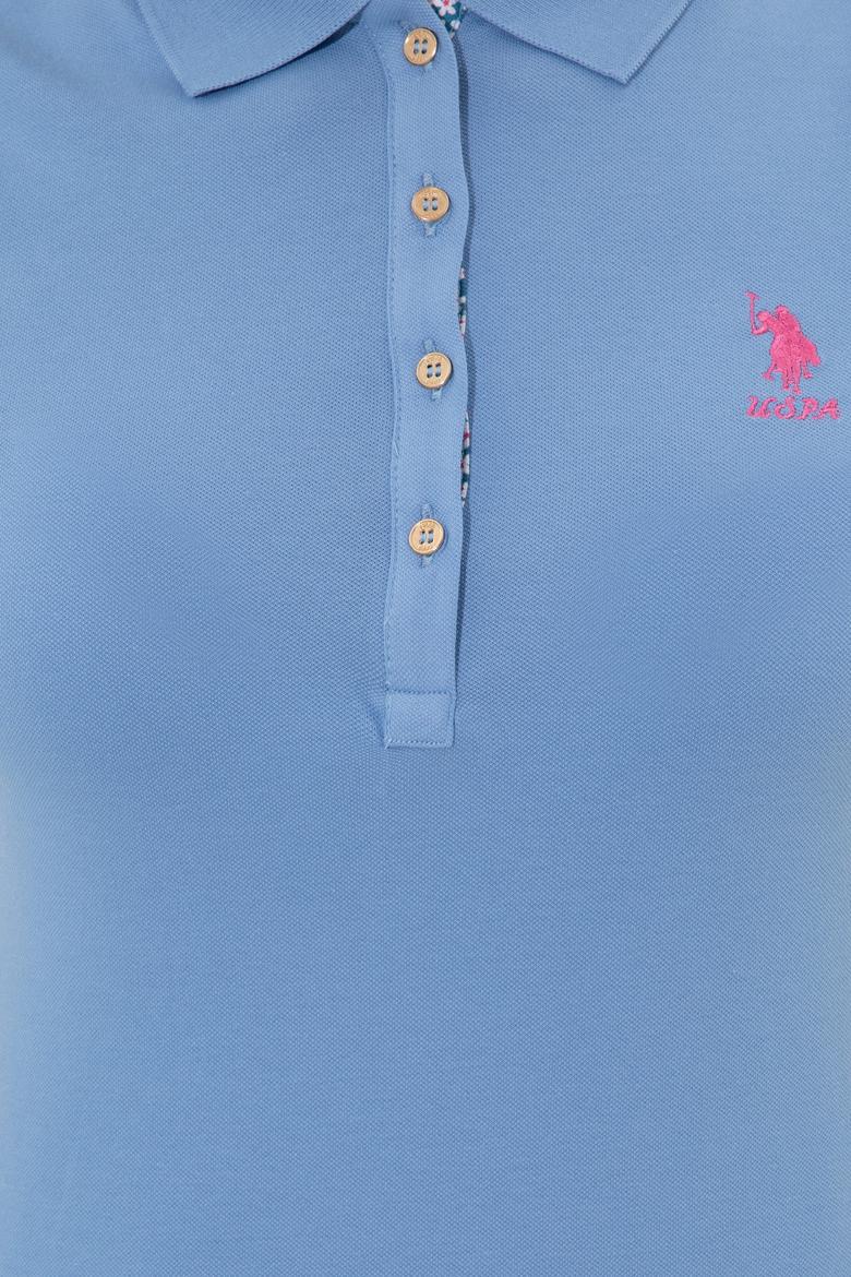 Kadın Koyu Mavi Basic Polo Yaka Tişört - 50246287124