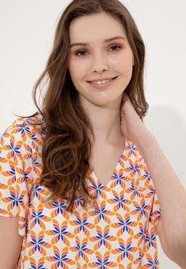 Kadın Sarı Kısa Kollu Gömlek - 50247261028