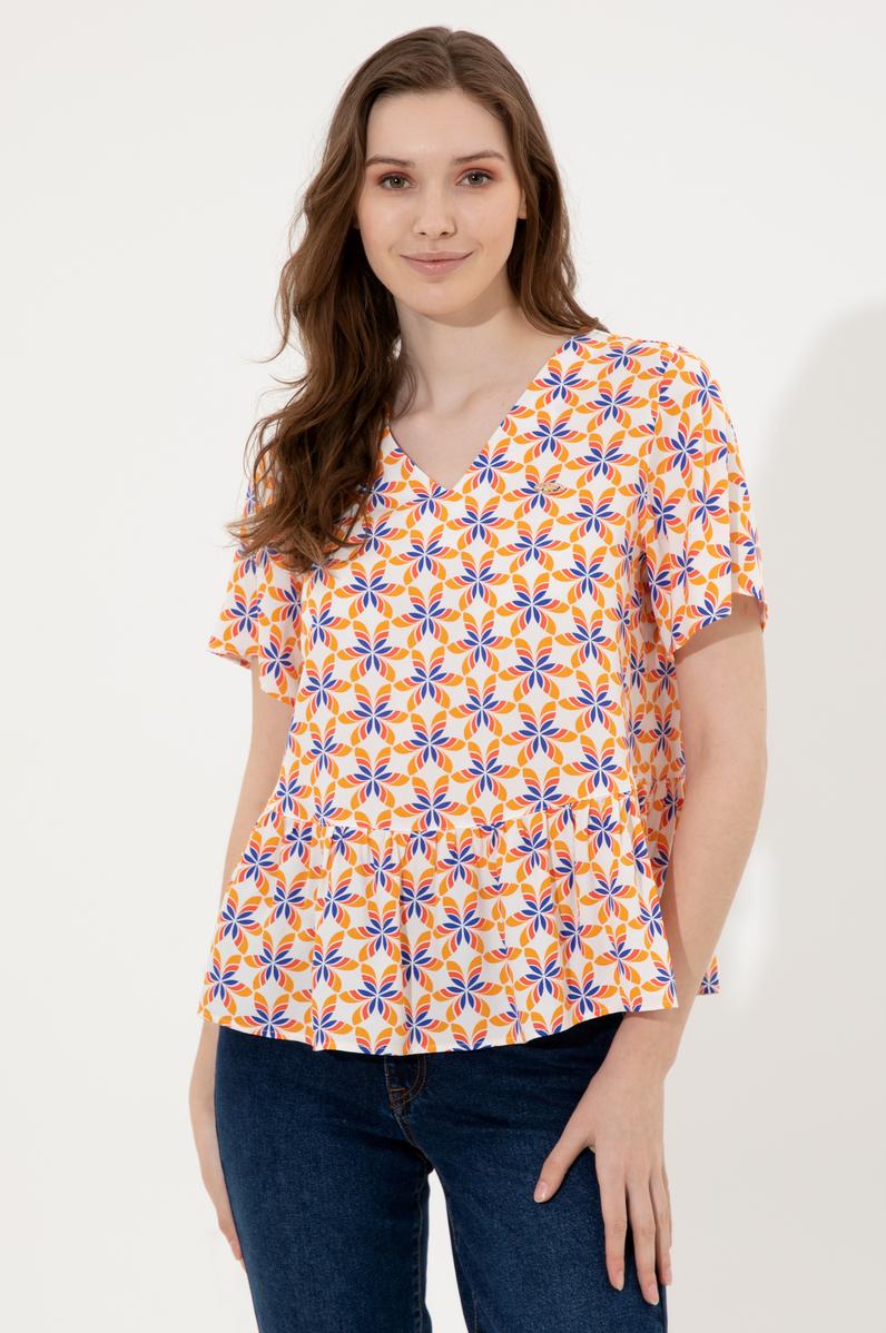 Kadın Sarı Kısa Kollu Gömlek