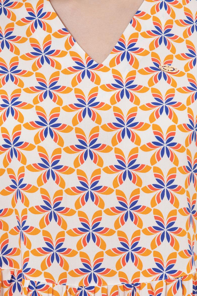 Kadın Sarı Kısa Kollu Gömlek - 50247261028