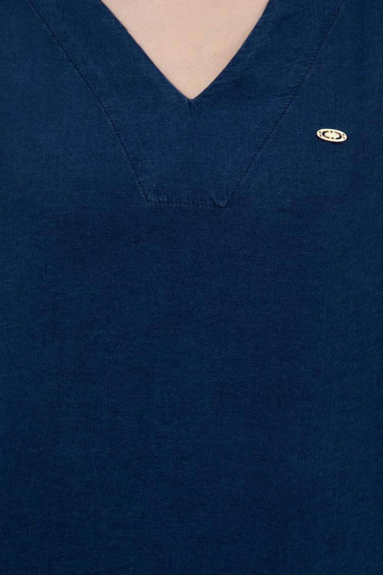 Kadın Mavi Jean Gömlek - 50246358002