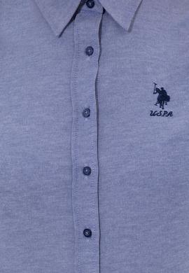 Kadın Mavi Uzun Kollu Basic Gömlek - 50246463022