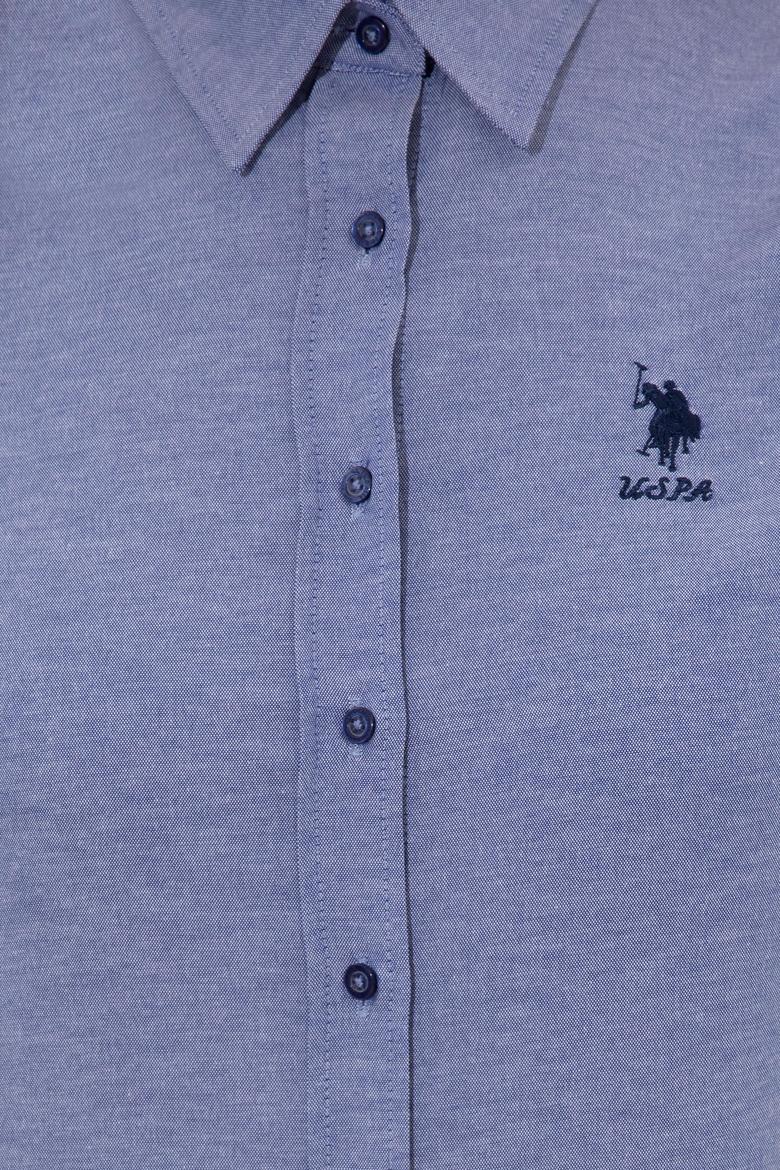 Kadın Mavi Uzun Kollu Basic Gömlek - 50246463022