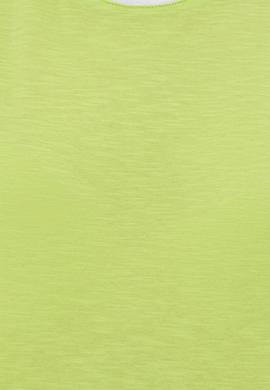 Kadın Fıstık Yeşili Bisiklet Yaka Tişört - 50248137044