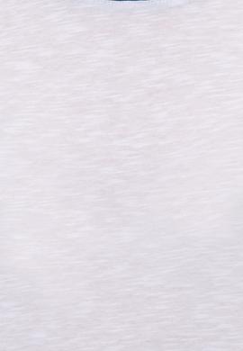 Kadın Mavi Bisiklet Yaka Tişört - 50248137029