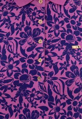 Kadın Menekşe Polo Yaka Tişört - 50248962003