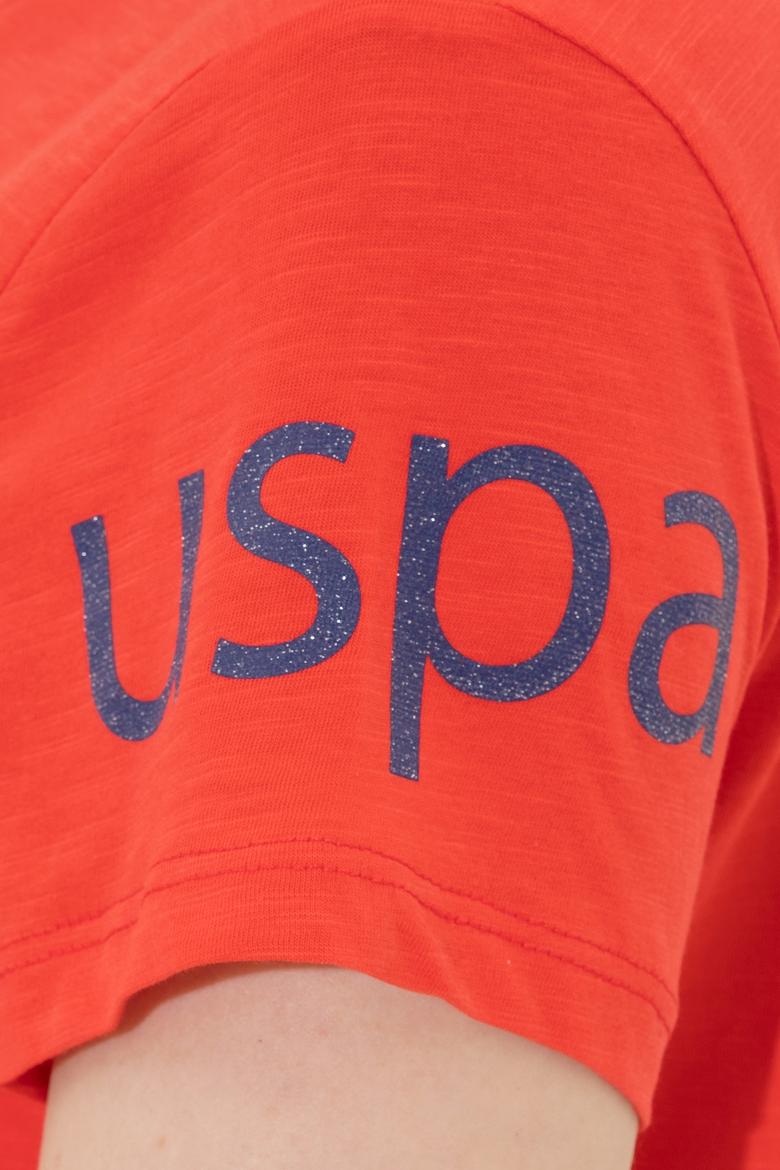 Kadın Kırmızı Bisiklet Yaka Tişört - 50248142062