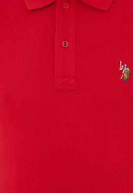 Erkek Kırmızı Polo Yaka Basic T-Shirt - 50248556140