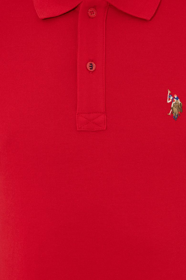 Erkek Kırmızı Polo Yaka Basic T-Shirt - 50248556140