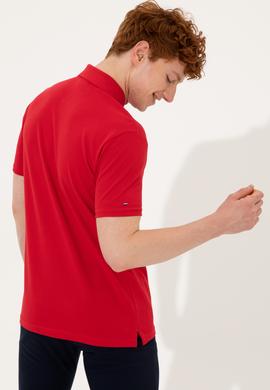 Erkek Kırmızı Polo Yaka Basic T-Shirt - 50248556140