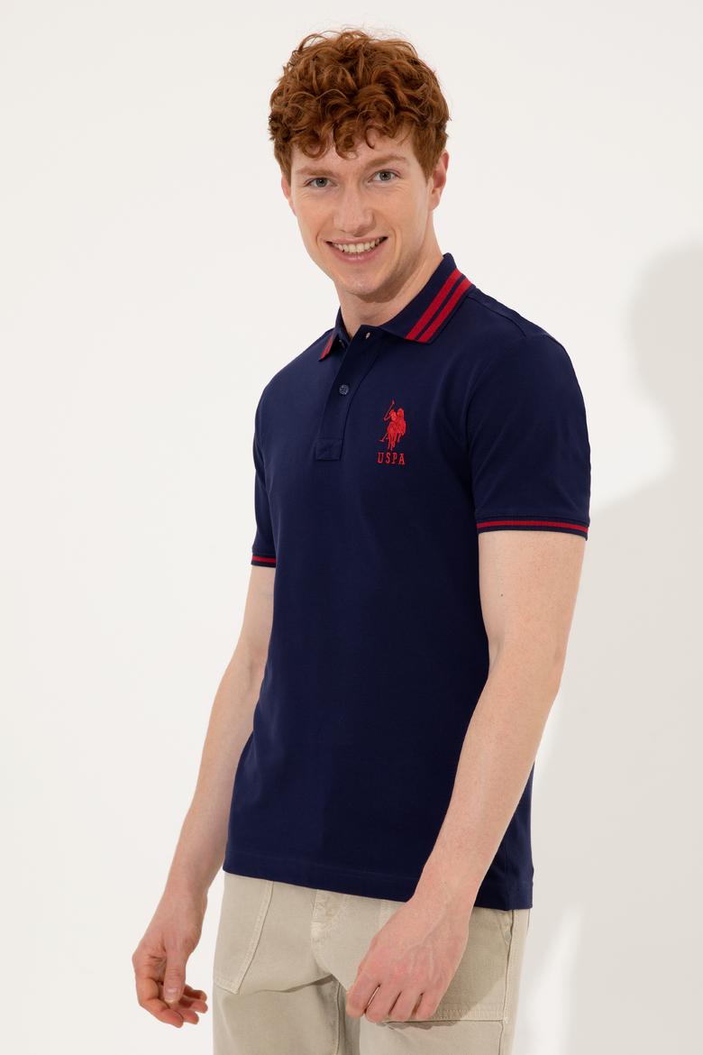 Erkek Lacivert Basic Polo Yaka Tişört - 50249145027