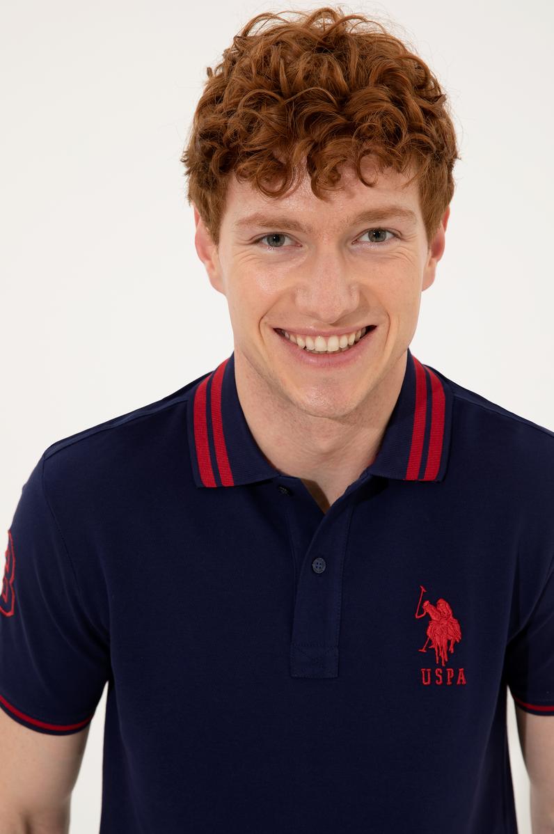 Erkek Lacivert Basic Polo Yaka Tişört