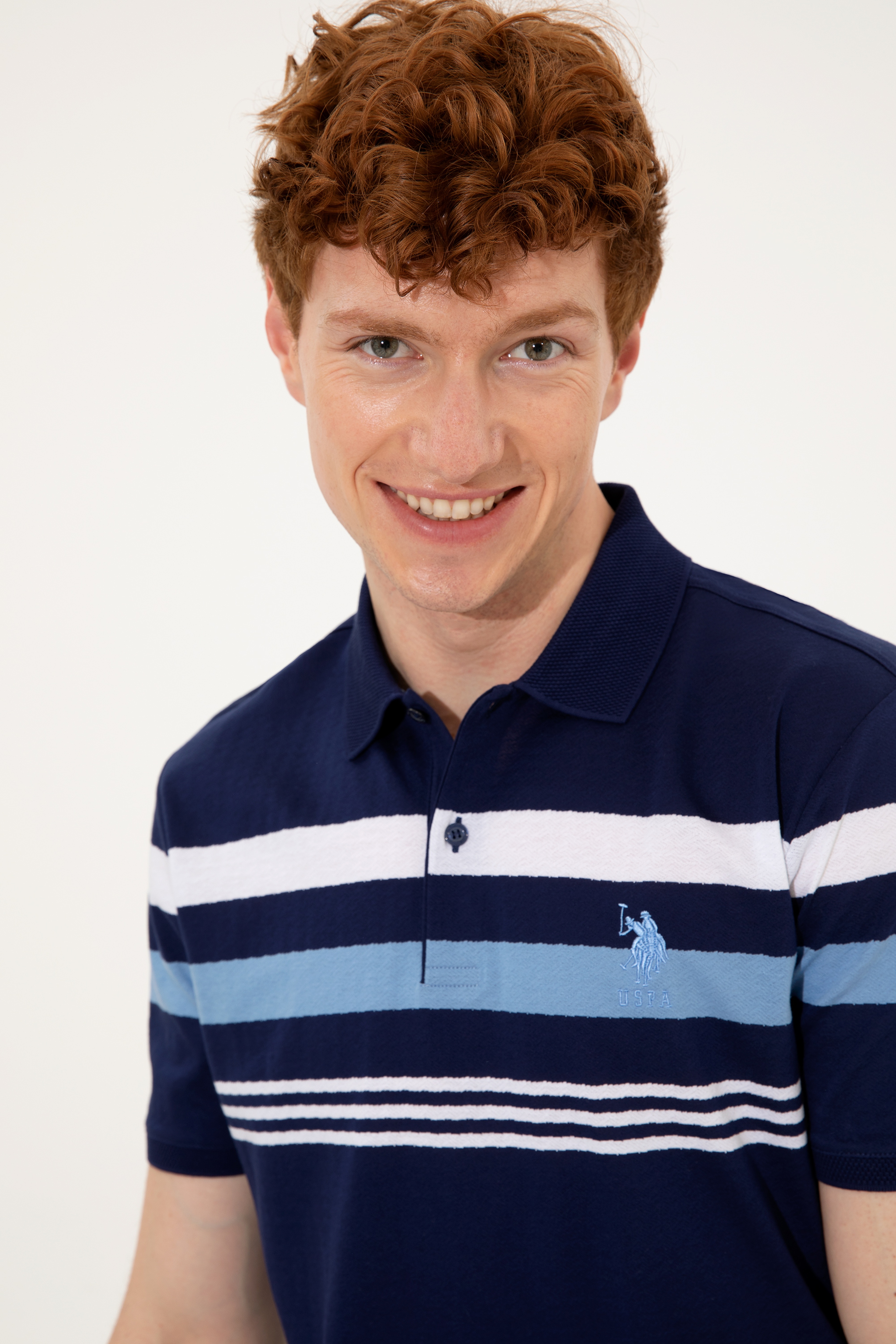 Erkek Lacivert Polo Yaka T-Shirt - Image 2