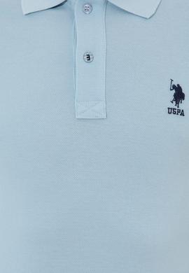 Erkek Açık Mavi Polo Yaka T-Shirt Basic - 50249153205