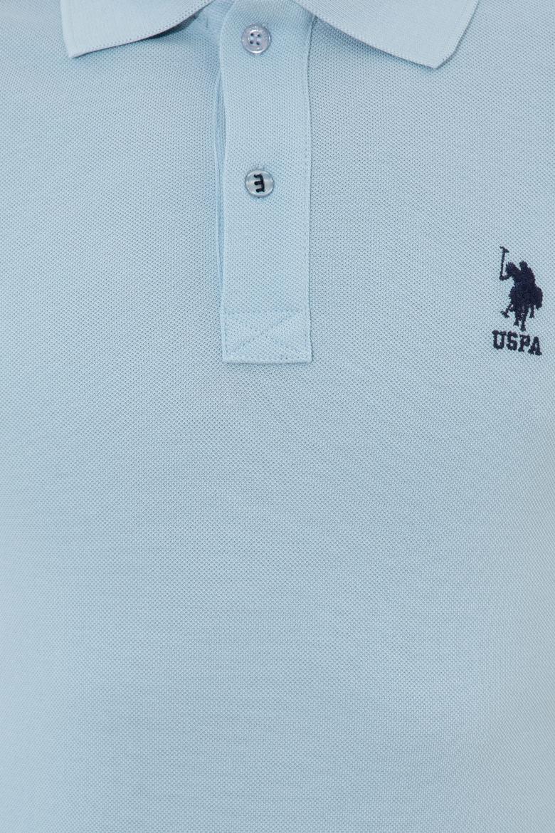 Erkek Açık Mavi Polo Yaka T-Shirt Basic - 50249153205