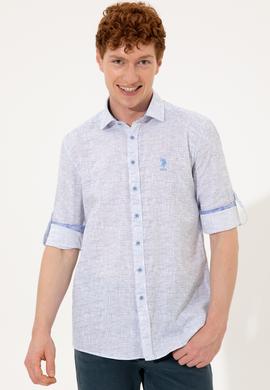 Erkek Mavi Uzun Kollu Gömlek - 50246334008