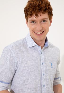 Erkek Mavi Uzun Kollu Gömlek - 50246334008