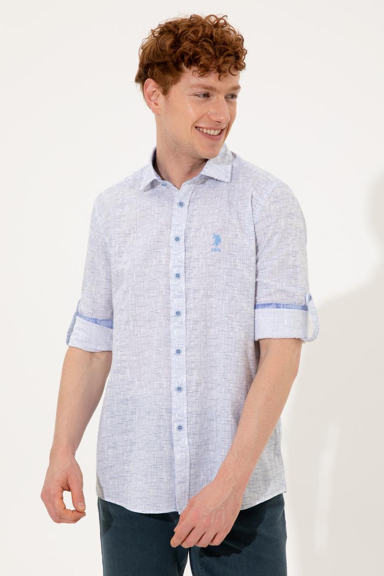 Erkek Mavi Uzun Kollu Gömlek - 50246334008