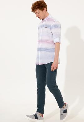 Erkek Menekşe Uzun Kollu Gömlek - 50246789005