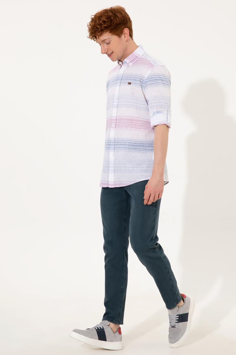 Erkek Menekşe Uzun Kollu Gömlek - 50246789005