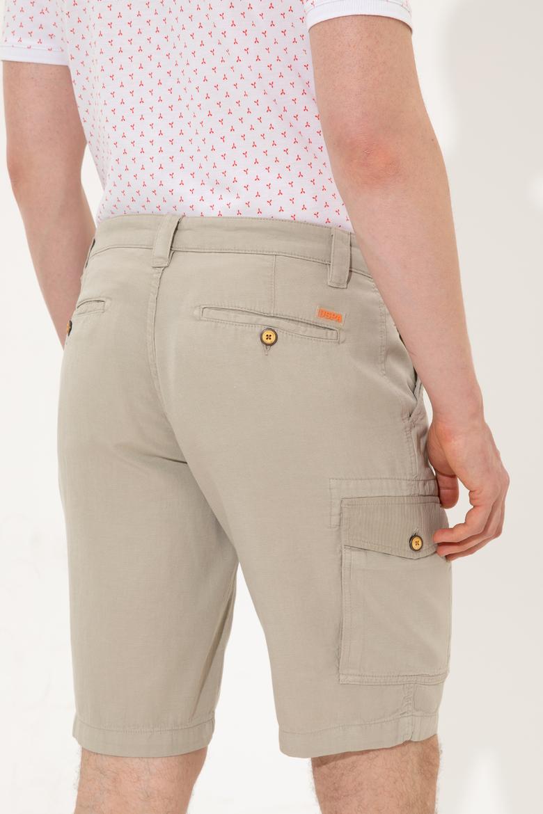 Erkek Haki Dokuma Şort - 50249565005