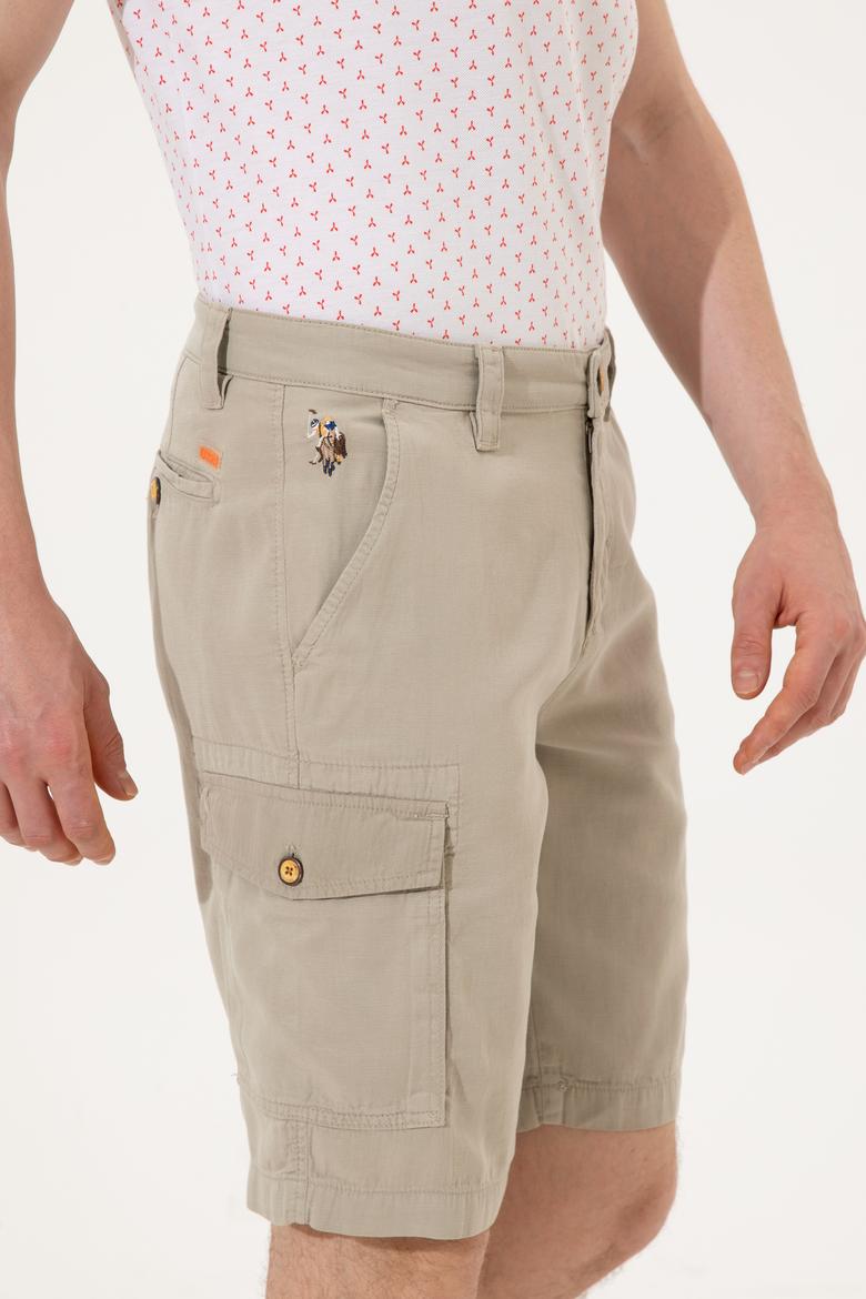 Erkek Haki Dokuma Şort - 50249565005