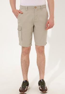 Erkek Haki Dokuma Şort - 50249565005