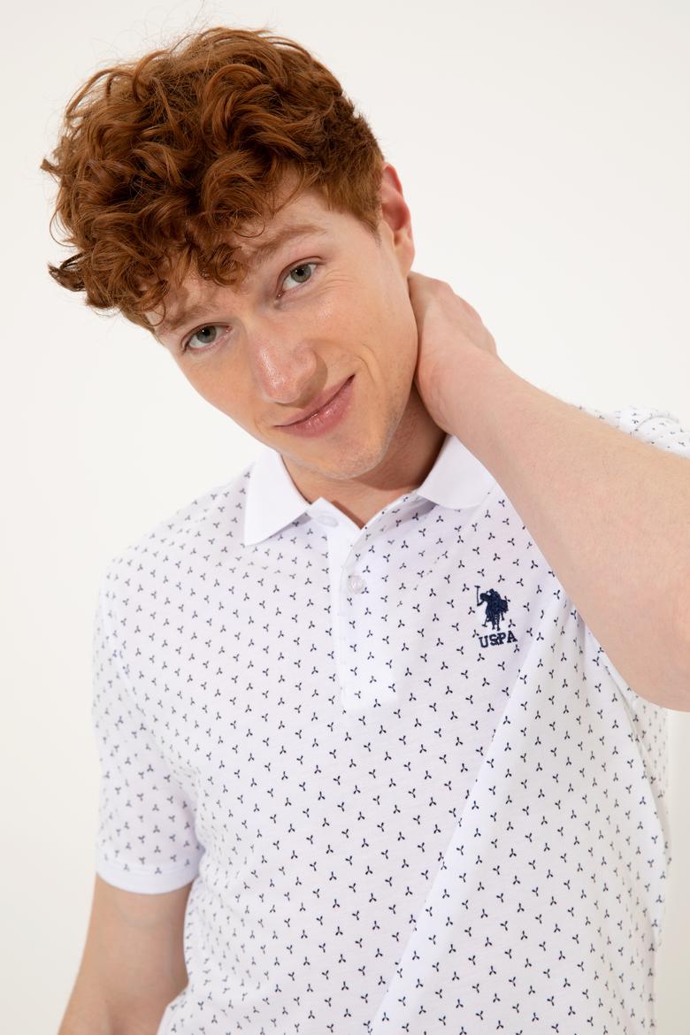 Erkek Beyaz Polo Yaka Tişört - 50249155008