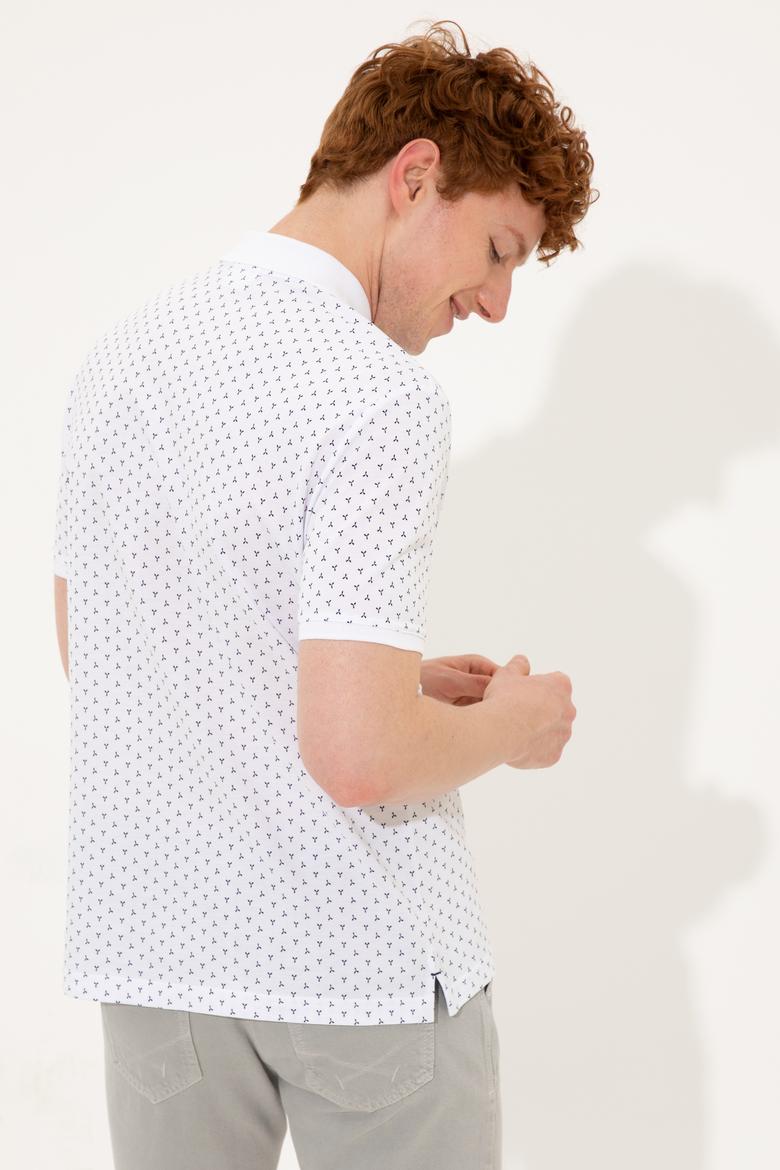 Erkek Beyaz Polo Yaka Tişört - 50249155008