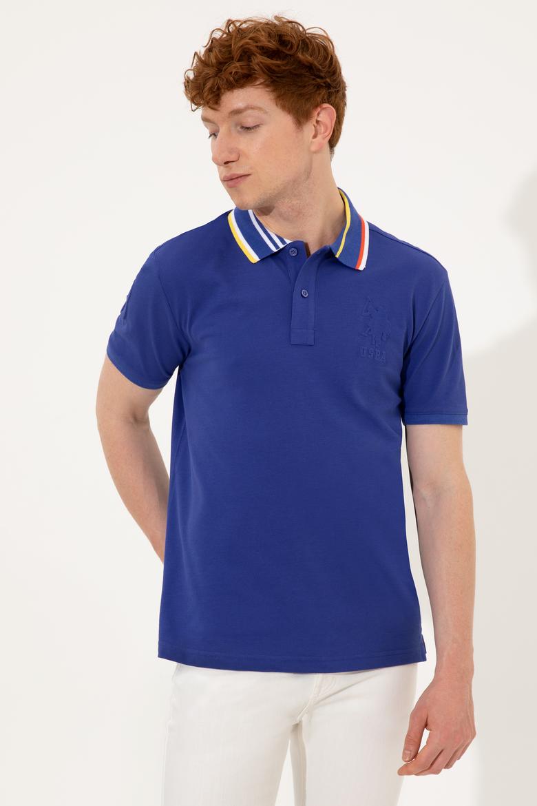 Erkek Mavi Polo Yaka Tişört - 50249136018