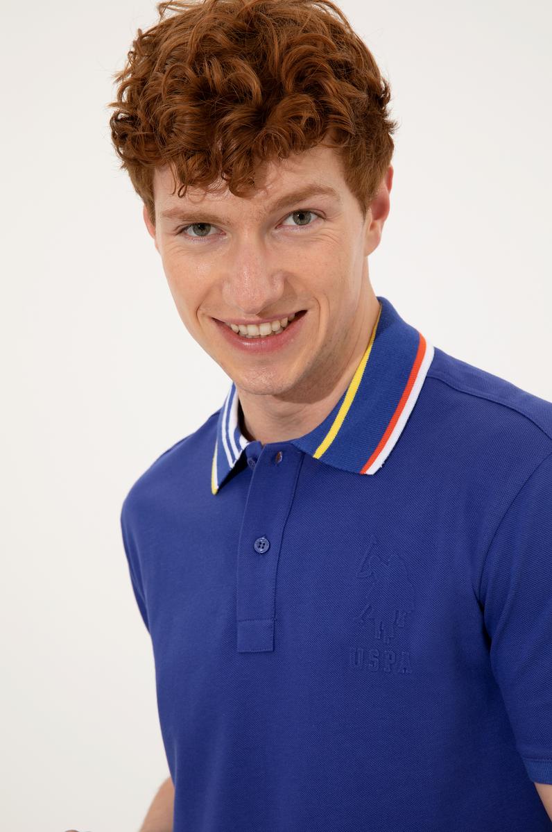 Erkek Mavi Polo Yaka Tişört