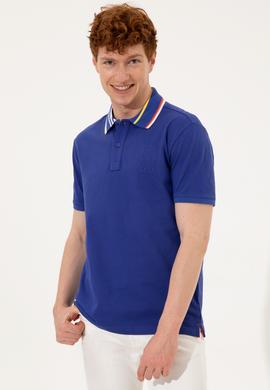 Erkek Mavi Polo Yaka Tişört - 50249136018