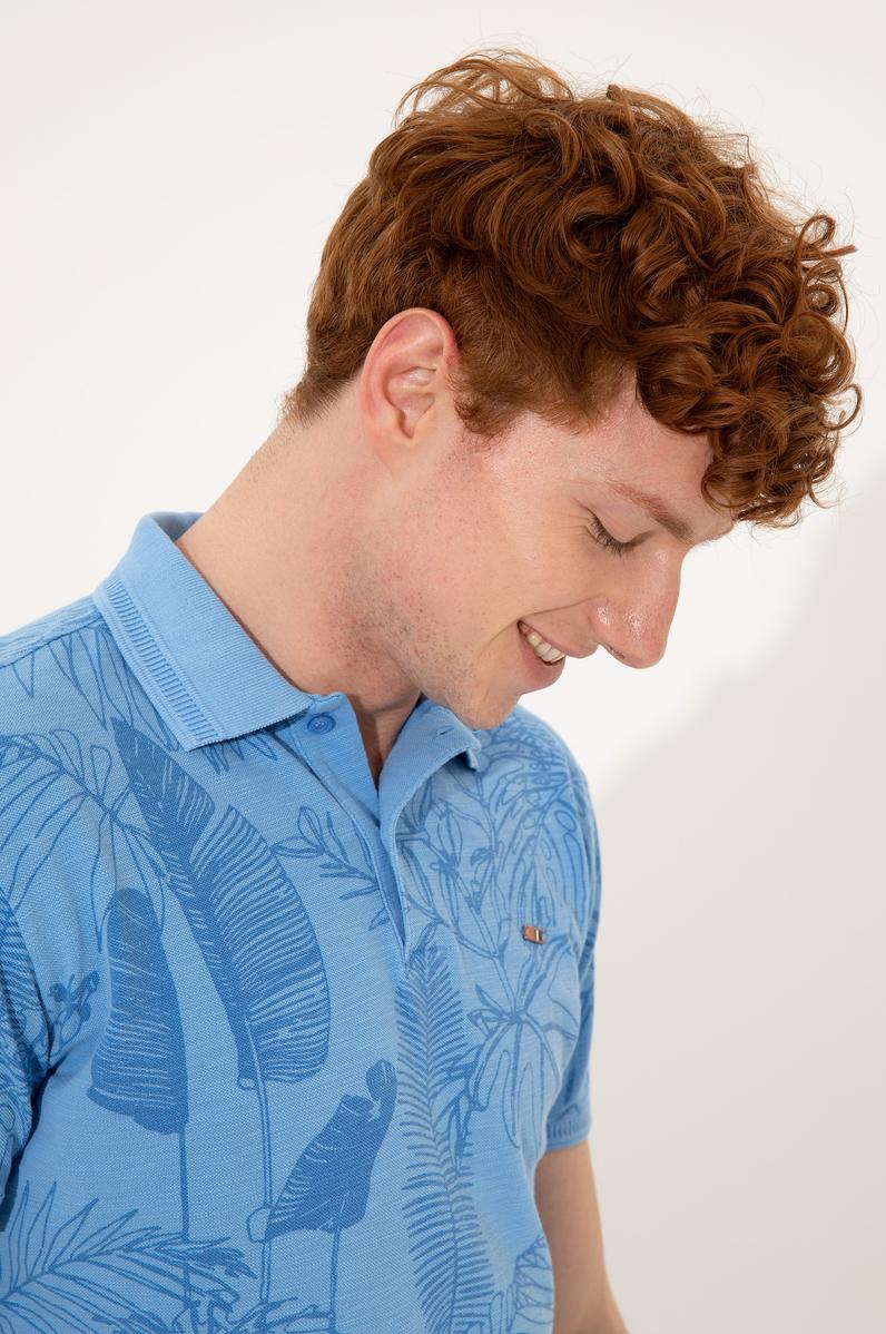 Erkek Koyu Mavi Polo Yaka Tişört