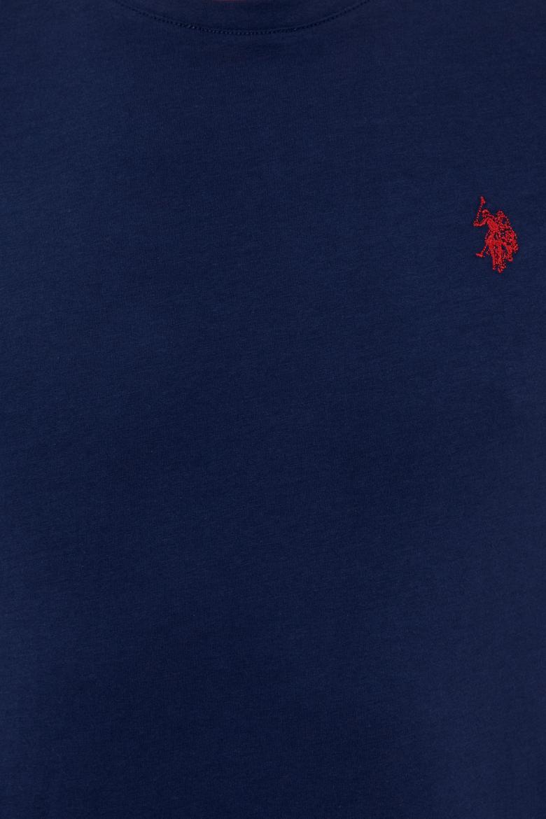 Erkek Lacivert Bisiklet Yaka Basic T-Shirt - 50248521016