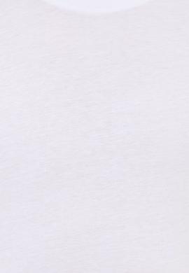 Erkek Beyaz Bisiklet Yaka Tişört - 50248615002