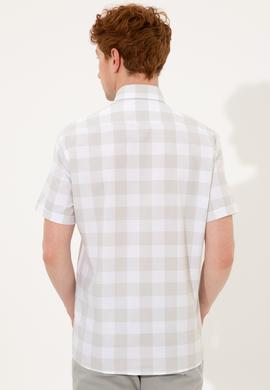 Erkek Haki Kısa Kollu Gömlek - 50251774011