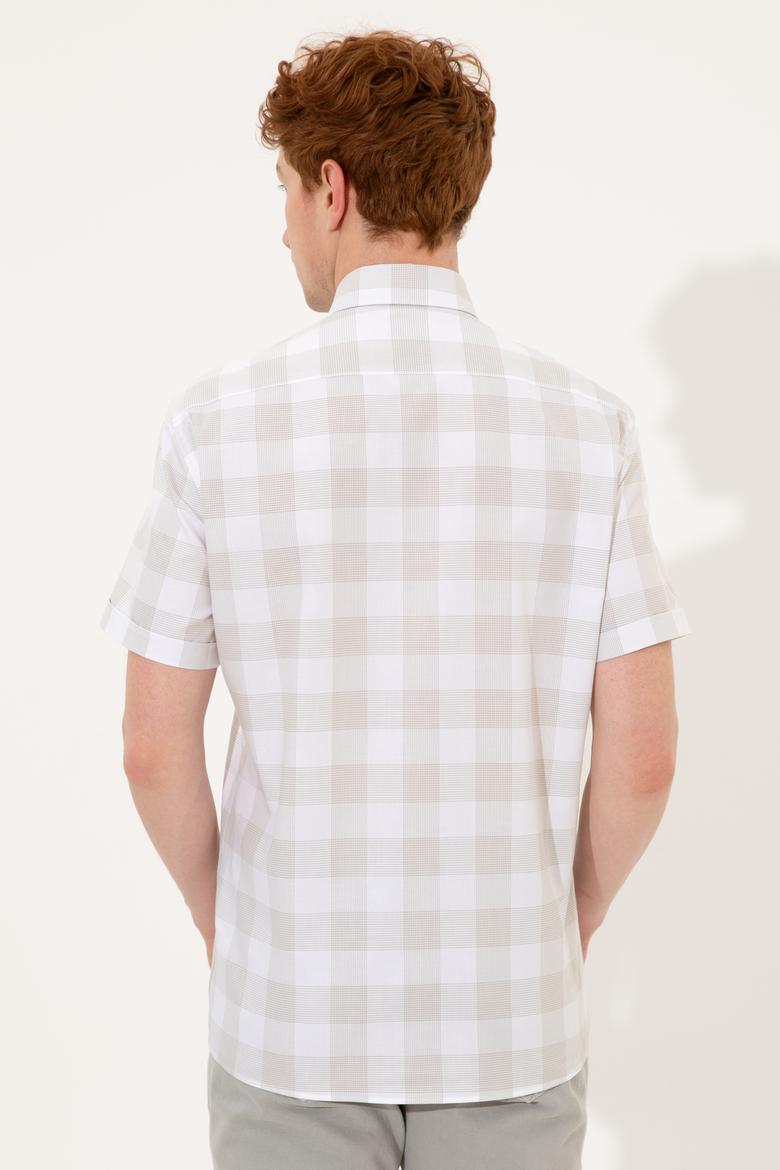 Erkek Haki Kısa Kollu Gömlek - 50251774011