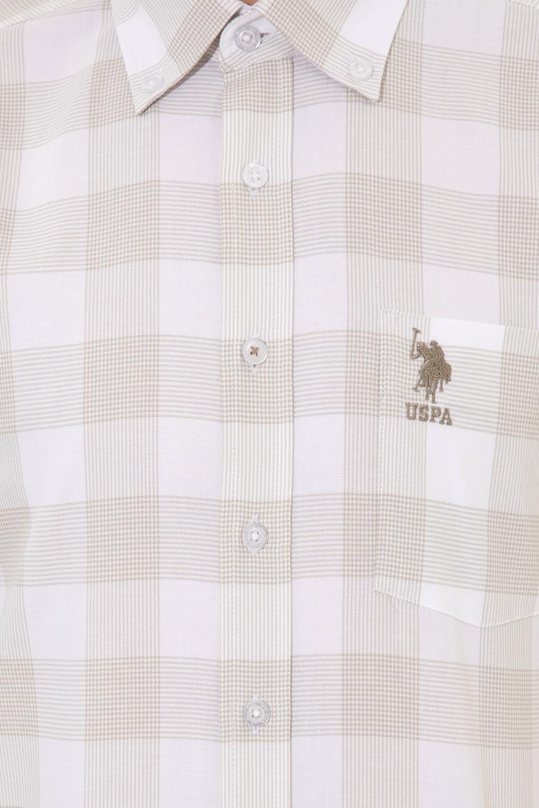 Erkek Haki Kısa Kollu Gömlek - 50251774011