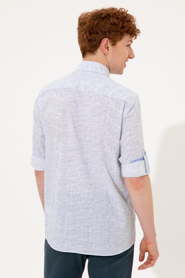 Erkek Mavi Uzun Kollu Gömlek - 50246334008