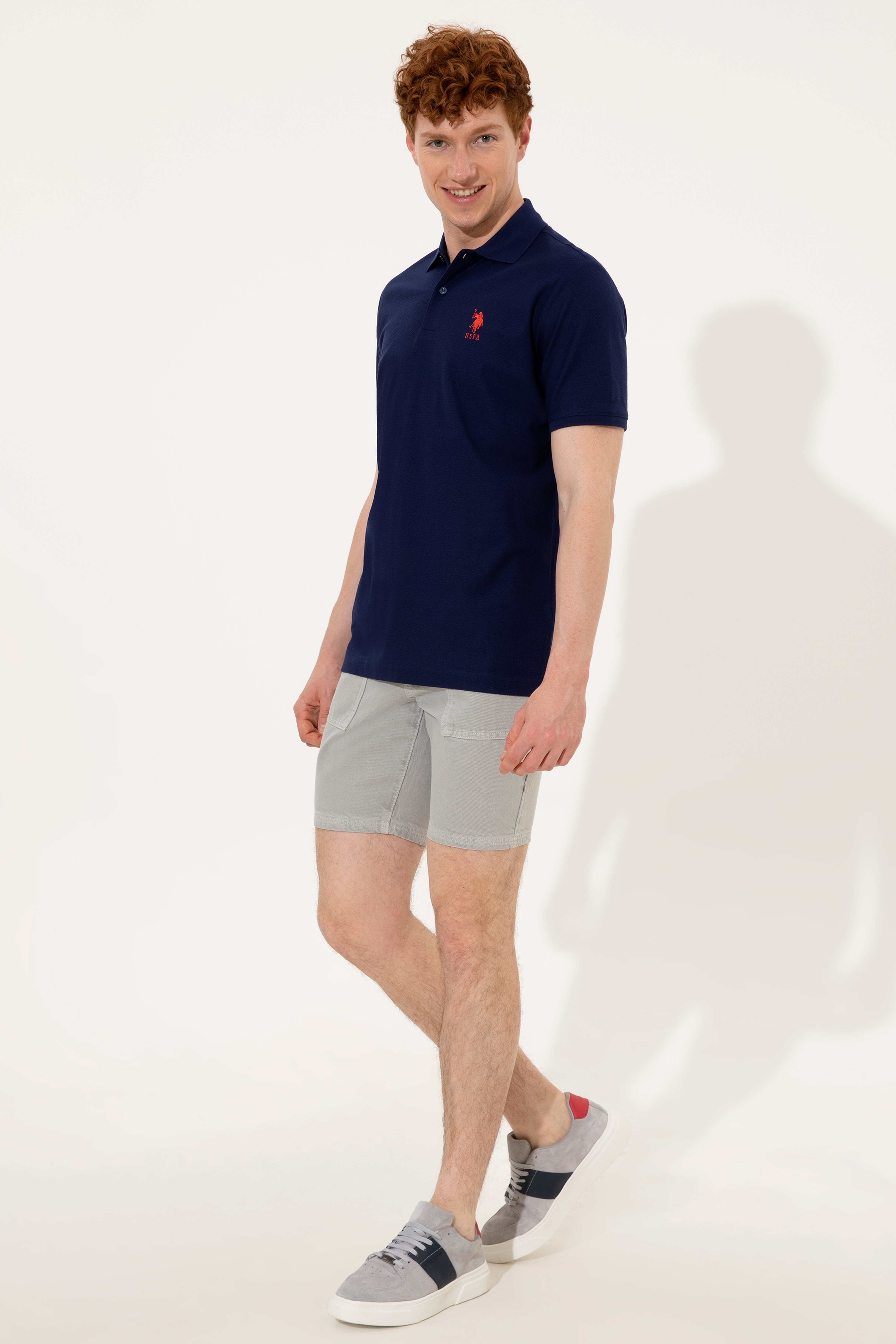 Erkek Lacivert Polo Yaka T-Shirt - Image 4
