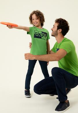 Erkek Elma Yeşili Bisiklet Yaka Tişört - 50247339059