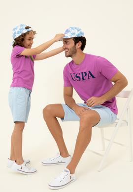 Erkek Menekşe Basic Bisiklet Yaka Tişört - 50248569048