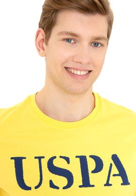 Erkek Açık Sarı Basic Bisiklet Yaka Tişört - 50248569139