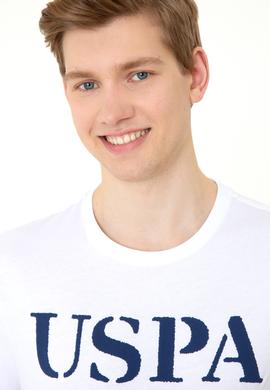 Erkek Beyaz Basic Bisiklet Yaka Tişört - 50248569007