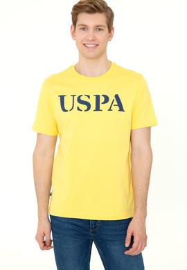 Erkek Açık Sarı Basic Bisiklet Yaka Tişört - 50248569139