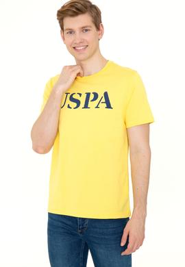 Erkek Açık Sarı Basic Bisiklet Yaka Tişört - 50248569139