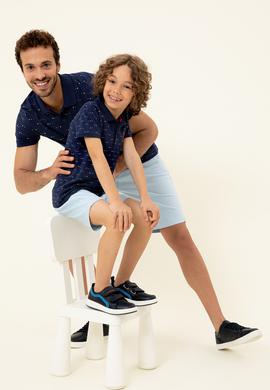 Erkek Çocuk Açık Mavi Dokuma Şort - 50254445028