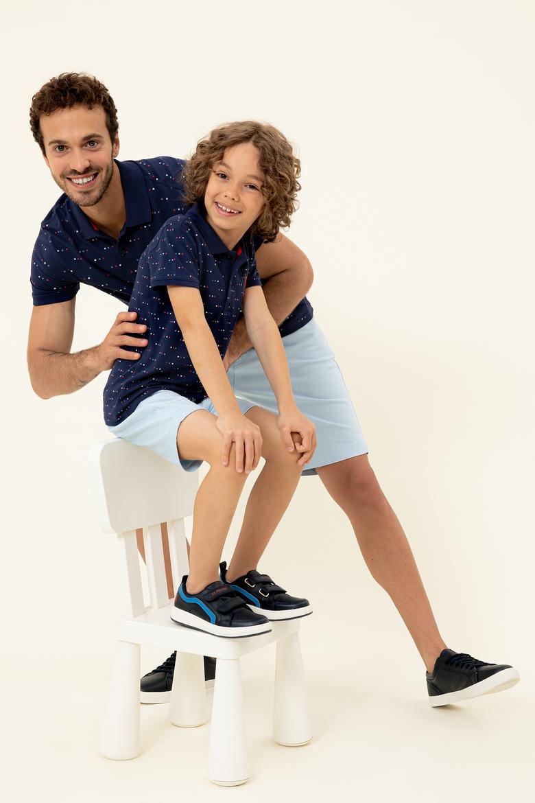 Erkek Çocuk Açık Mavi Dokuma Şort