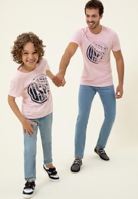 Çocuk Pudra Bisiklet Yaka Tişört - 50247353091