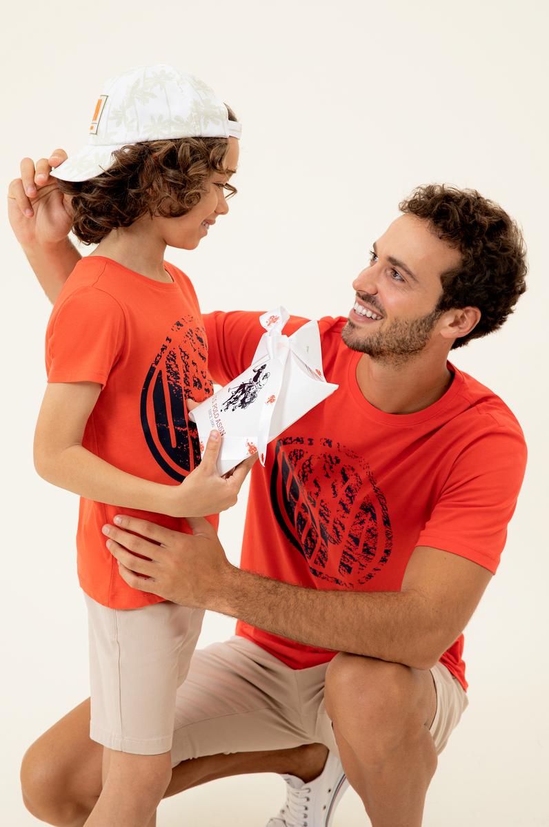 Çocuk Kırmızı Bisiklet Yaka Tişört